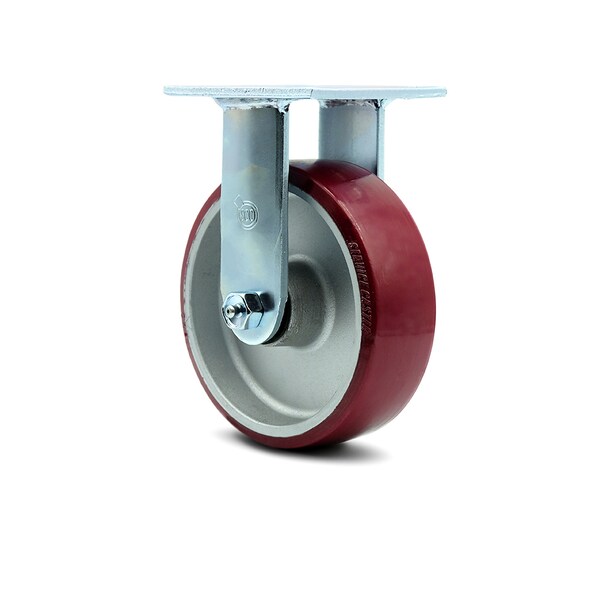 6 Inch Poly on Aluminum Wheel Rigid Caster with Ball Bearing